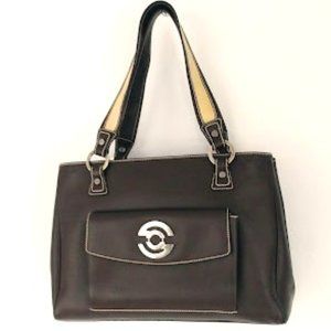 Giorgio G. Dark Brown Italian Leather Shoulder Bag New